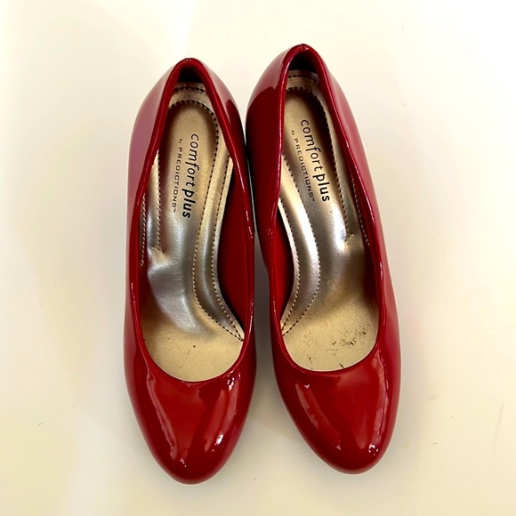 Shiny Rich Red Sexy Style Comfortable Shoes Size 5